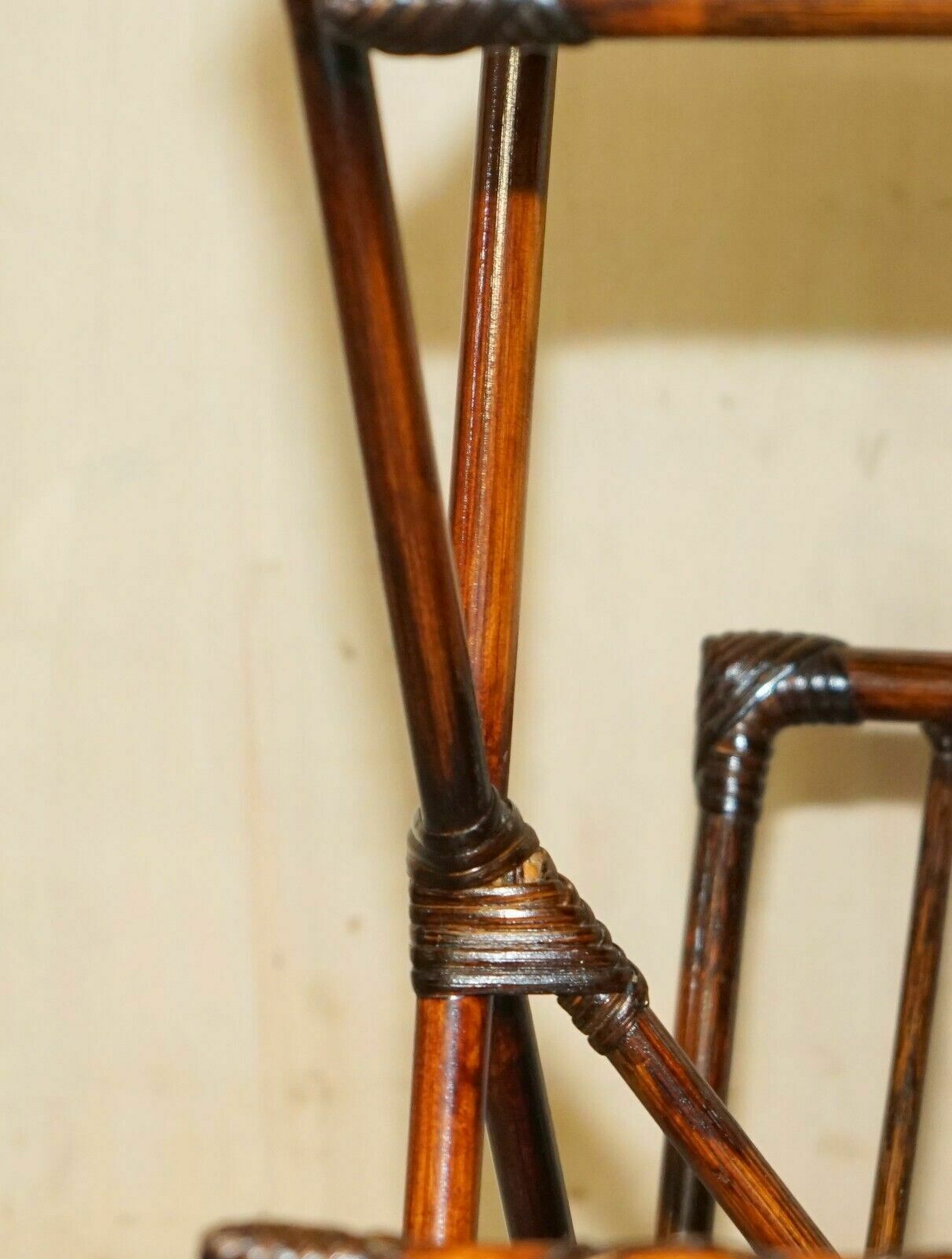 Fine Vintage Bentwood Mid Century Modern Bamboo & Rattan Bergere Magazine Rack photo vintage