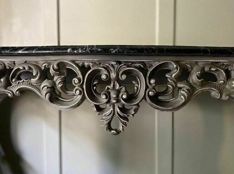 Vintage French Rococo Italian Marble Top Washstand Hall Dressing Console Table photo Furniture