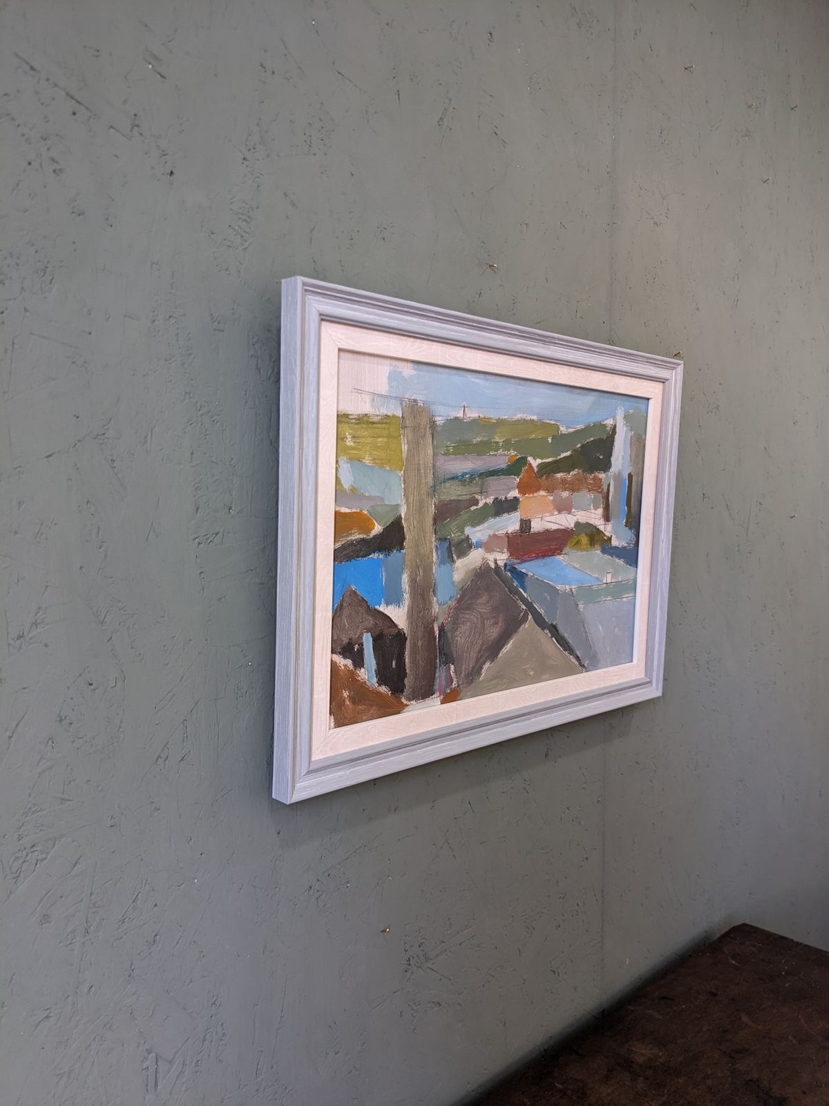 British Contemporary Framed Oil Painting, Ian Mood   Urban Landscape photo for sale