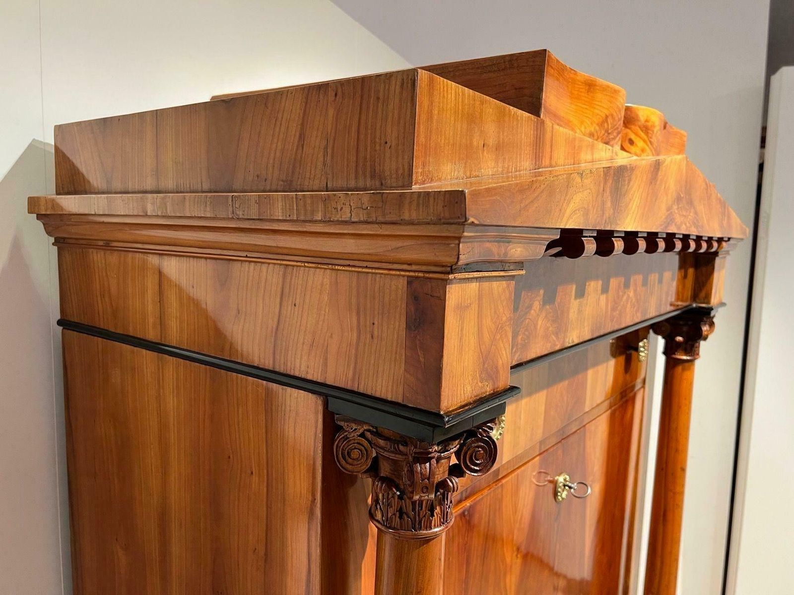 Biedermeier Secretaire, Cherry, Maple, Inlays, Brass, South Germany Circa 1830 photo buy