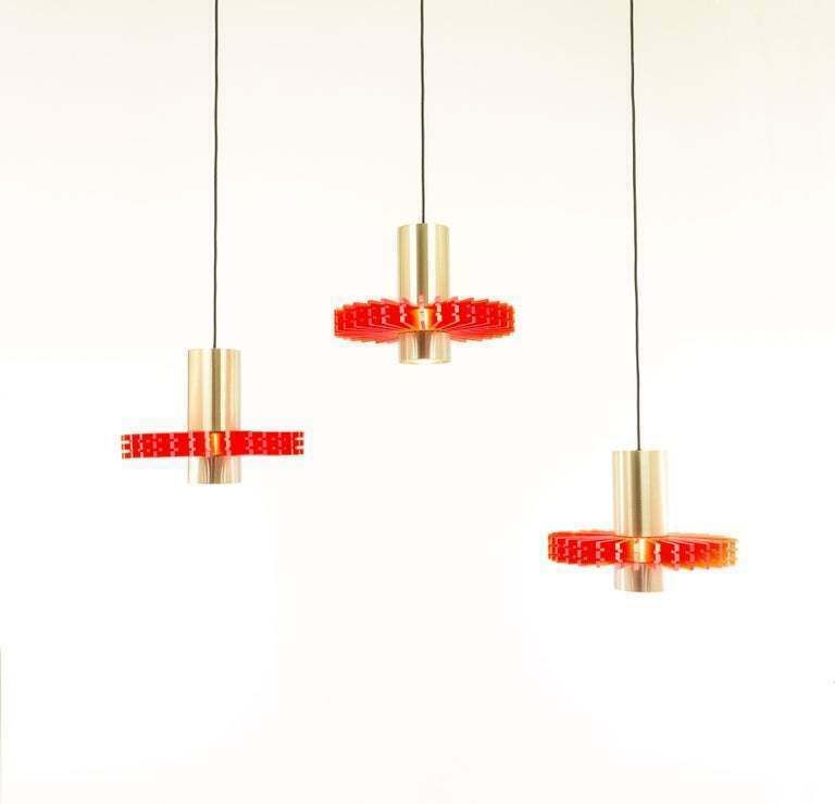 Set Of Three Pendants By Claus Bolby For Cebo Industri, 1960s photo furniture