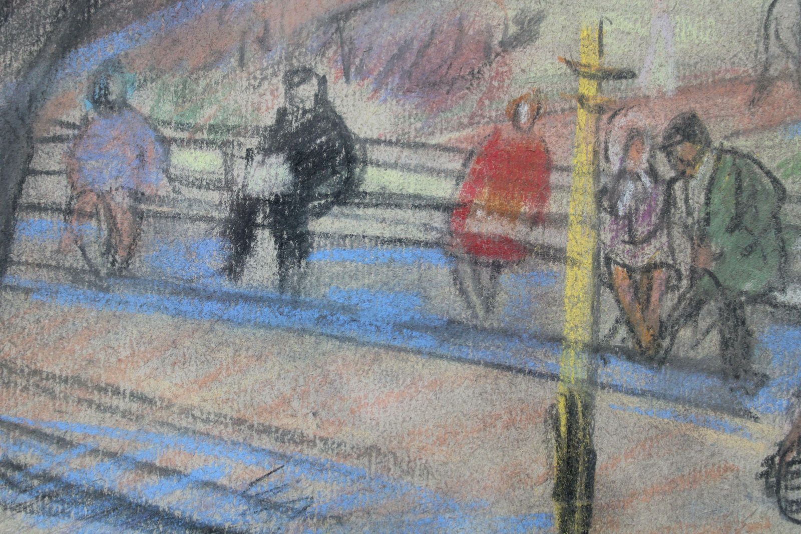 Aleksandra Belcova Outlook Of The City 1960. Paper, Pastel. 29x40 Cm Circa 1960 photo for sale