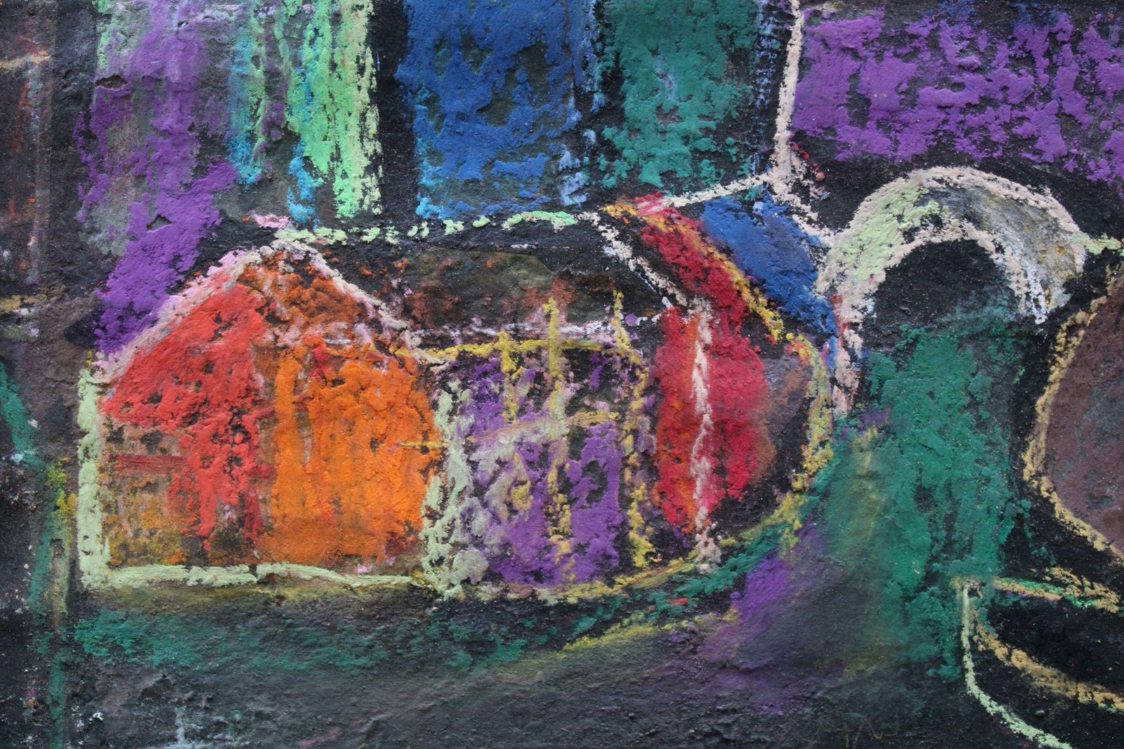 Georgs Barkans The Vision Of St. John Paper, Pastel, 2007 photo Art