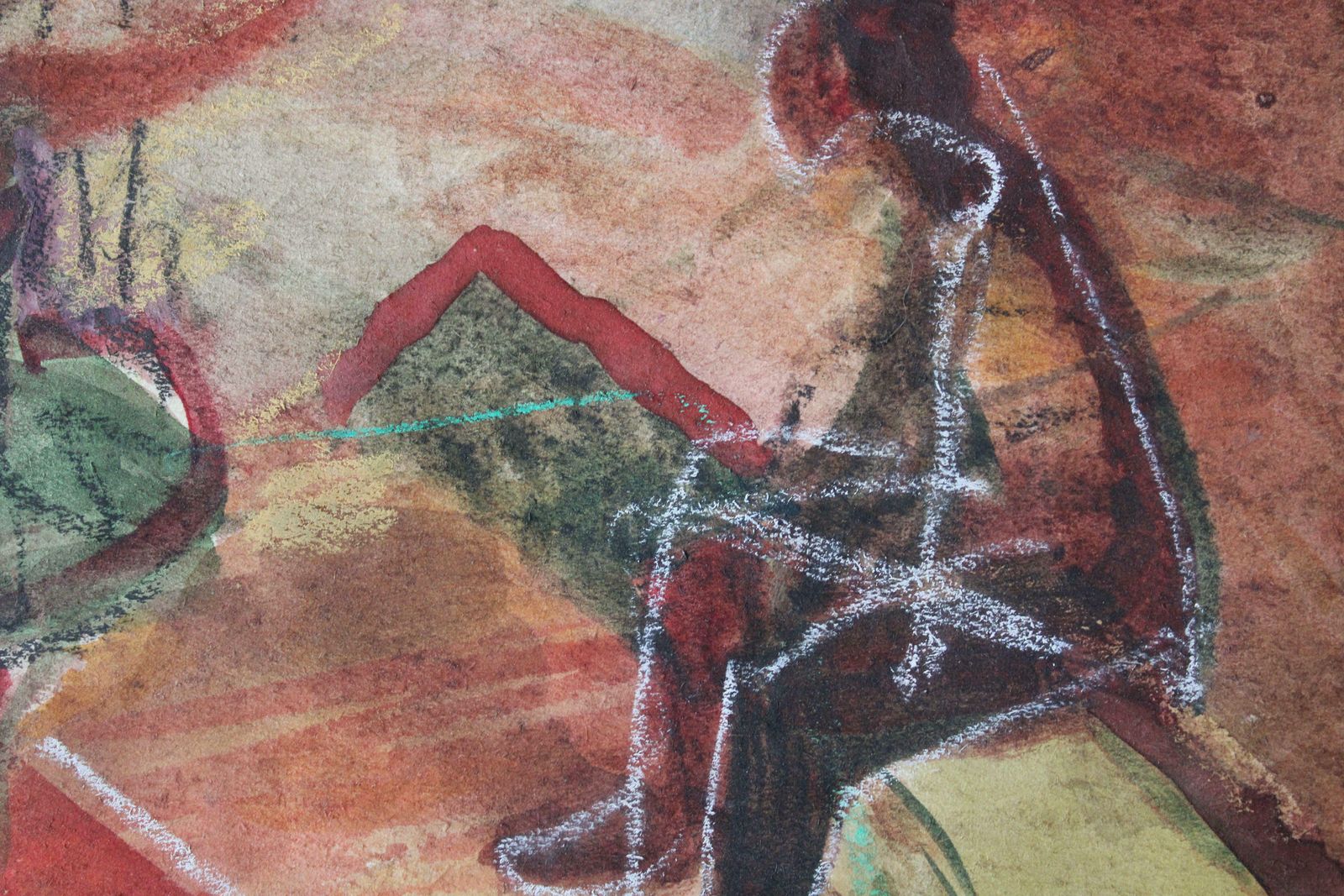 Aleksandra Belcova Circus Paper, Mixed Media Art, 1971 photo buy