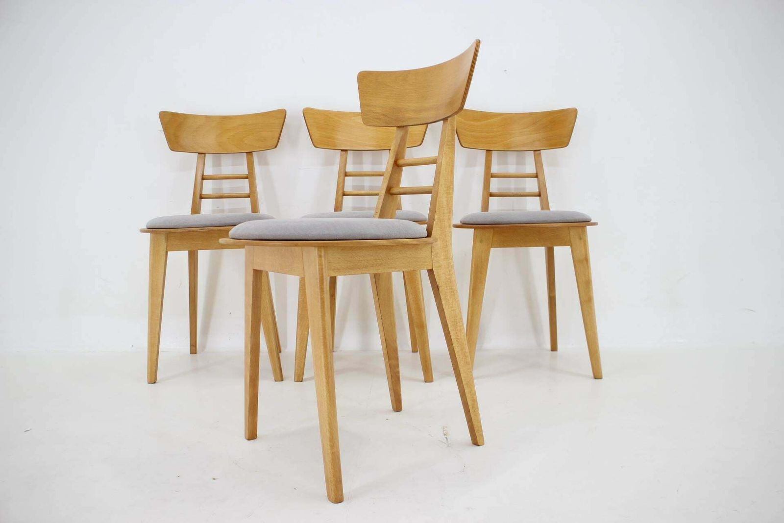 1980s Set Of Four Dining Chairs By Tonne, Czechoslovakia photo 1006.0