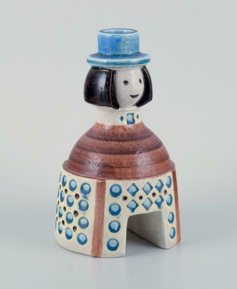 Britt Louise Sundell For Gustavsberg. Rare Ceramic Candlestick. A Groom. photo furniture