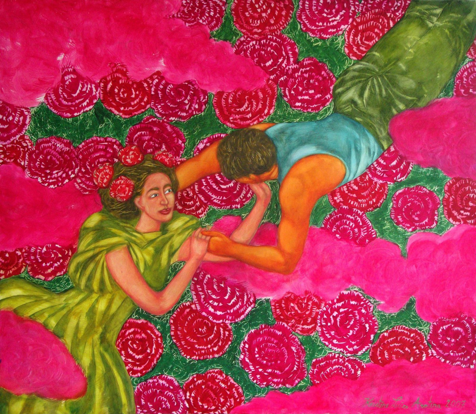 Kristine Luize Avotina Meeting. 2007, Oil On Canvas