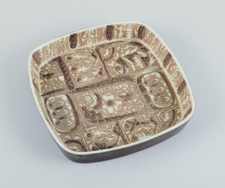 Nils Thorsson And Johanne Gerber For Aluminia, Royal Copenhagen. Two Dishes photo for sale