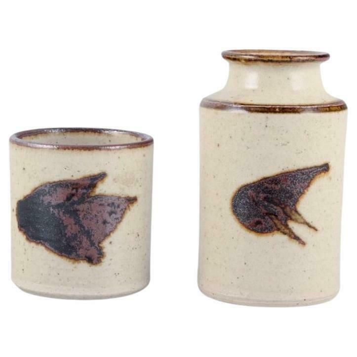 Niels Oluf Thorkelin Eriksen, Denmark. Two Vases With Abstract Motifs, 1970s