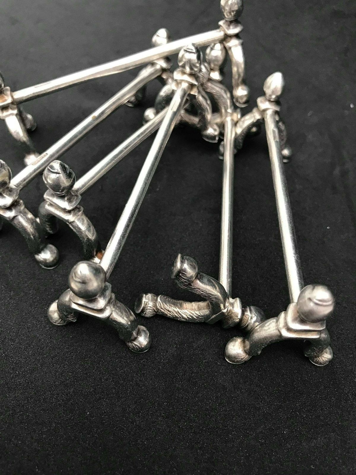 Messenleggers Art Deco, Verzilverd, Wiskemann België – Set Van 6 – Begin 20e Eeuw – Bruno Wiskemann – Verzilverd – Huwelijkscadeau photo Woonaccessoires
