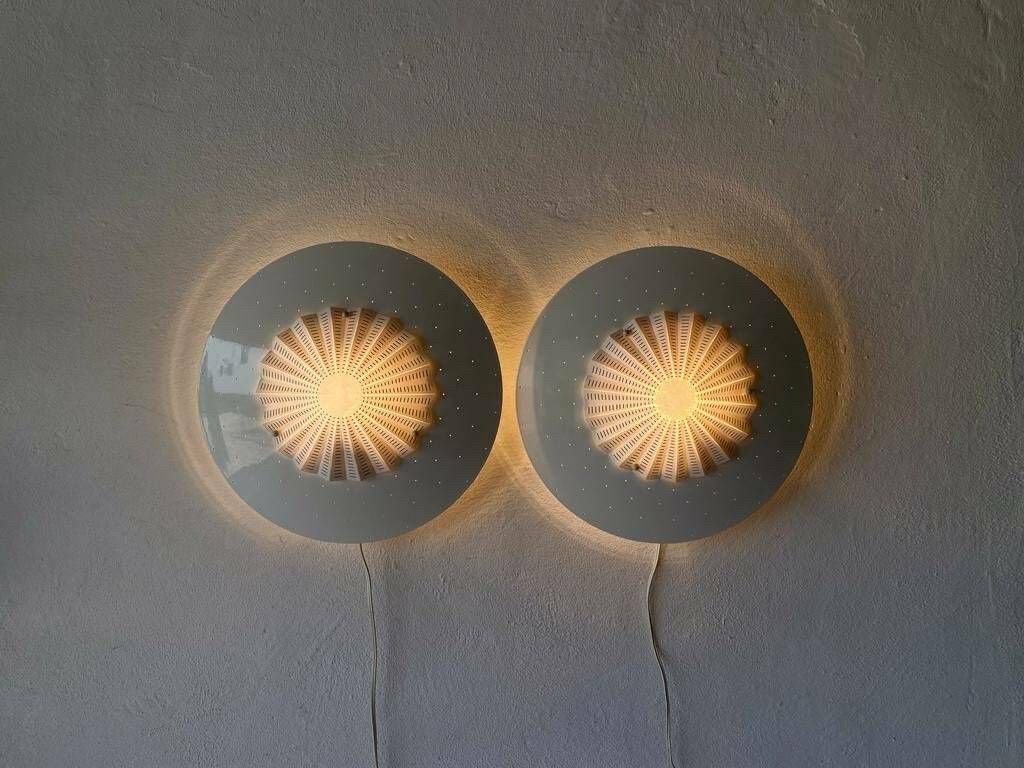 Wonderful Serie Migale Pair Of Sconces Or Flush Mounts By Vico Magistretti For Oluce, 1960s/70s, Italy photo furniture