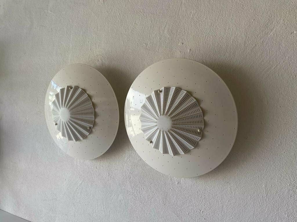 Wonderful Serie Migale Pair Of Sconces Or Flush Mounts By Vico Magistretti For Oluce, 1960s/70s, Italy photo Lighting