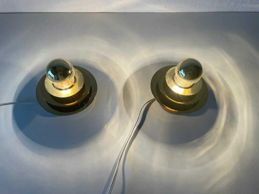 photo for sale Modernist Brass Pair Of Sconces Or Ceiling Lamps By Schröder & Co, 1960s, Germany