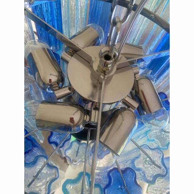Contemporary Tricolor “Tronchi” Chandelier In Venini Style photo vinterior
