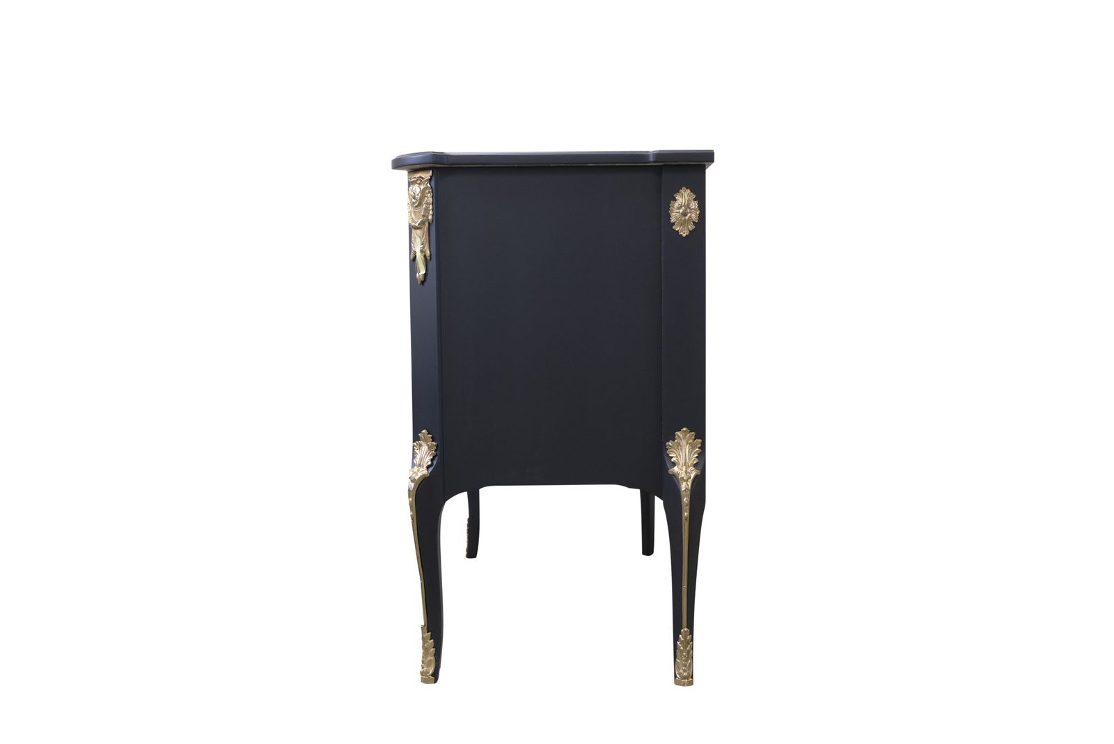 Gustavian Haupt Chest With Three Drawers In A Black Finish With Brass Detailing photo 3800.0