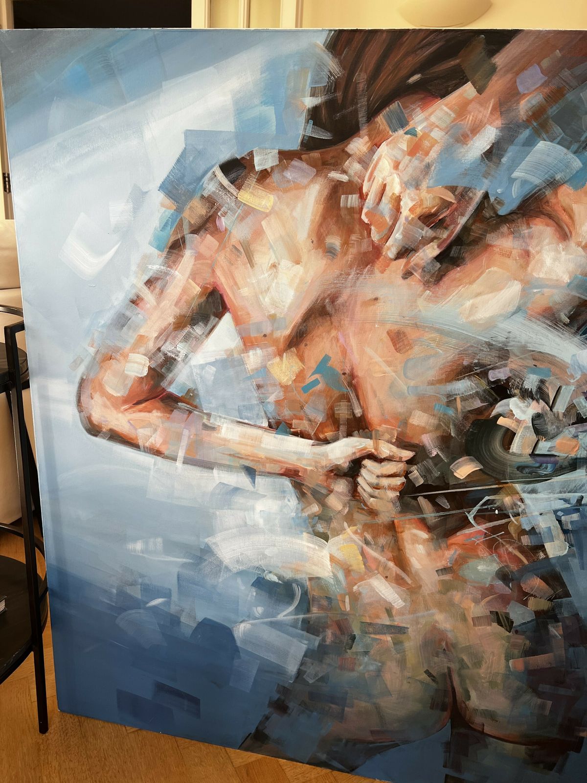 Into The Blue Painting By Dairo Vargas // Unique Work With Signature photo vinterior