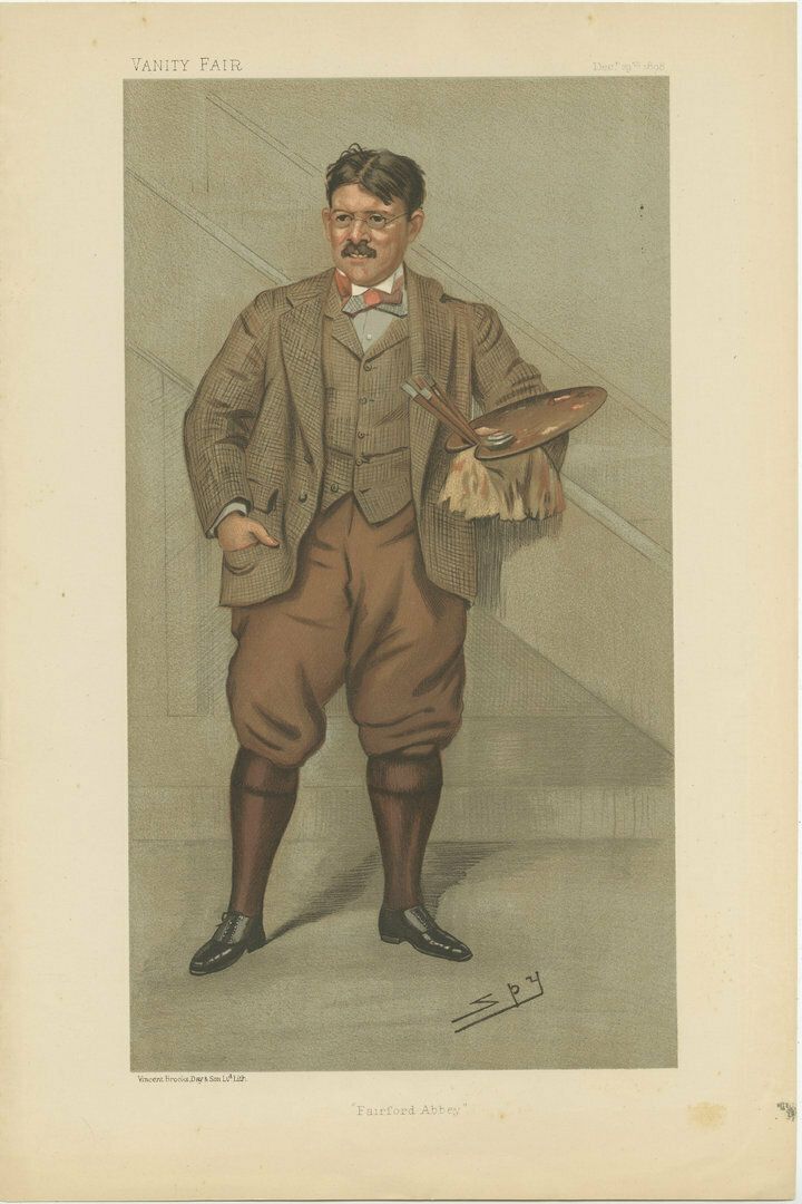Chromolithograph Vanity Fair Caricature Print 'Fairford Abbey'