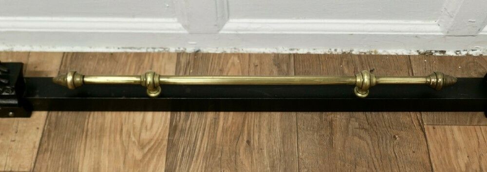 A Brass And Iron Country House Fender With Mountain Goats photo vinterior