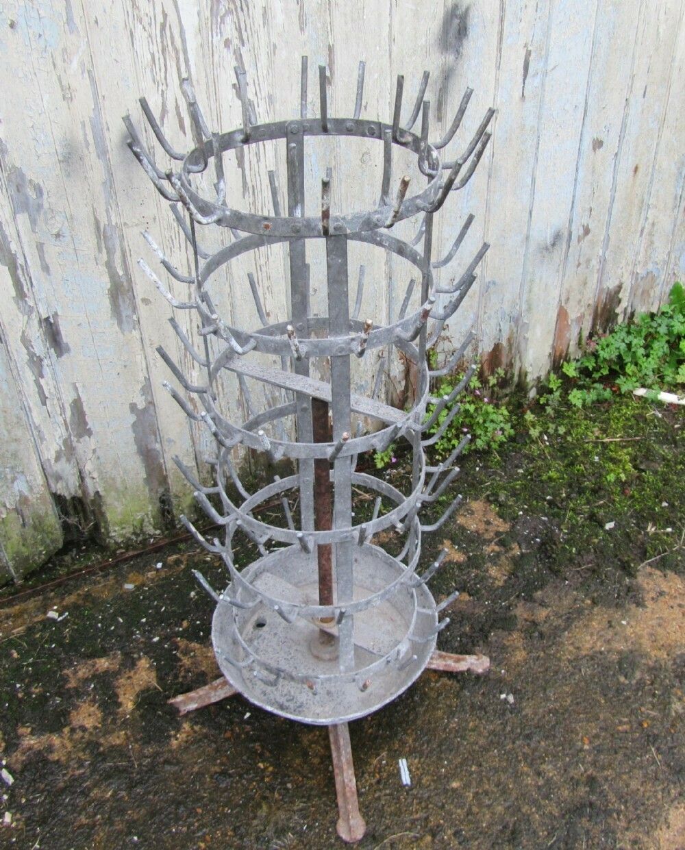 Large French Revolving Wine Bottle Draining Rack photo for sale