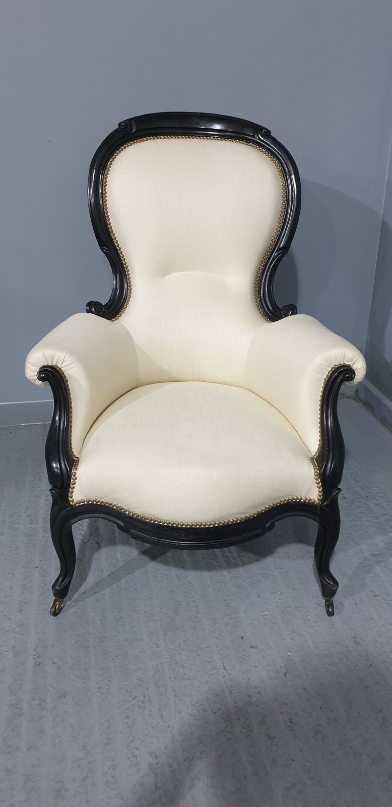 photo for sale Superb Victorian Ebonsied Armchair