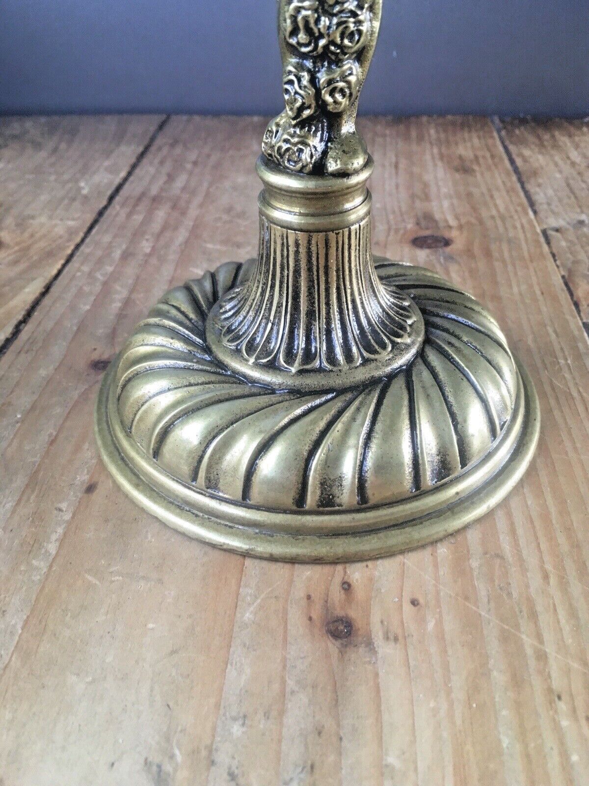 Beautiful Antique Art Deco Heavy Brass Cherub Pedestal Centrepiece Fruit Bowl photo for sale