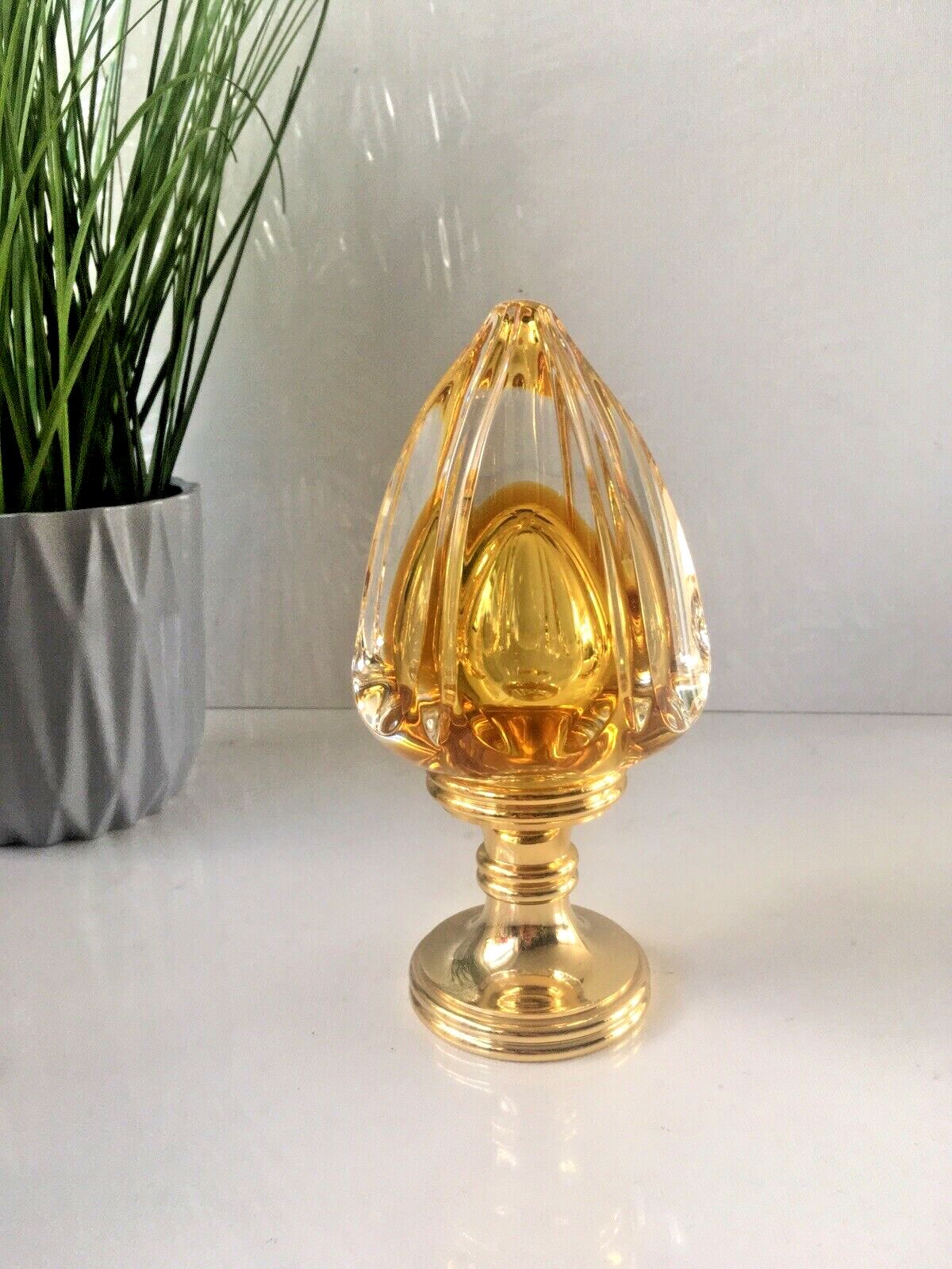 1 Top Quality Baldi 60's Italian Crystal Bronze Murano Style Door Knob Handle photo for sale
