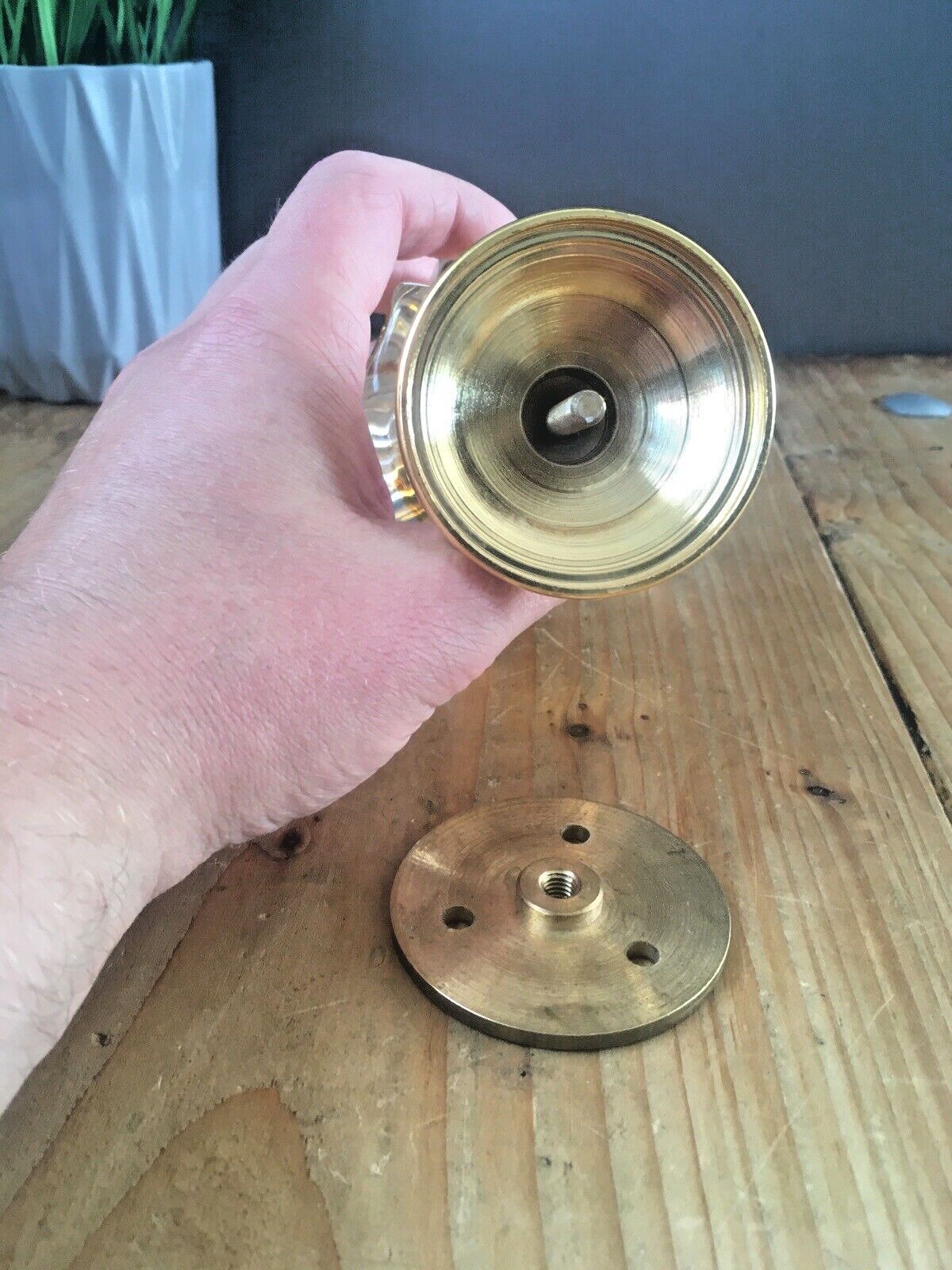 photo furniture 1 Top Quality Baldi 60's Italian Crystal Bronze Murano Style Door Knob Handle