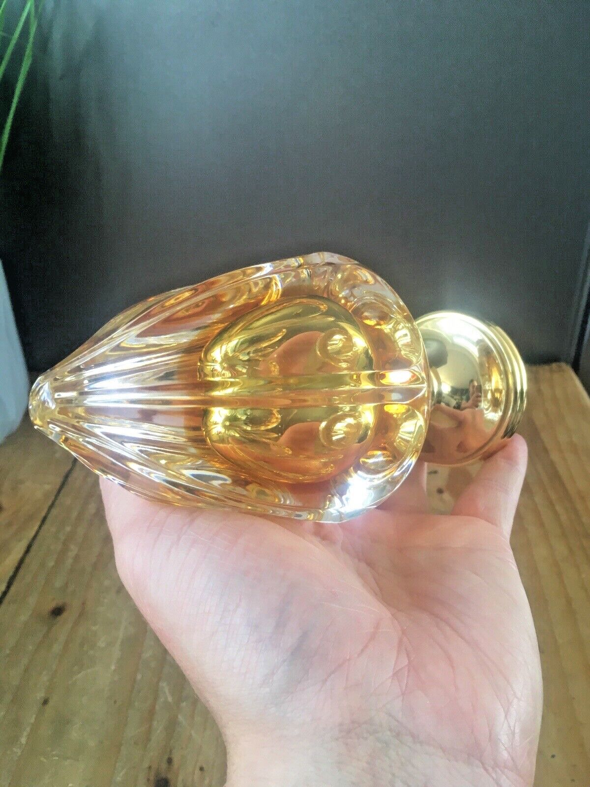 photo vintage 1 Top Quality Baldi 60's Italian Crystal Bronze Murano Style Door Knob Handle
