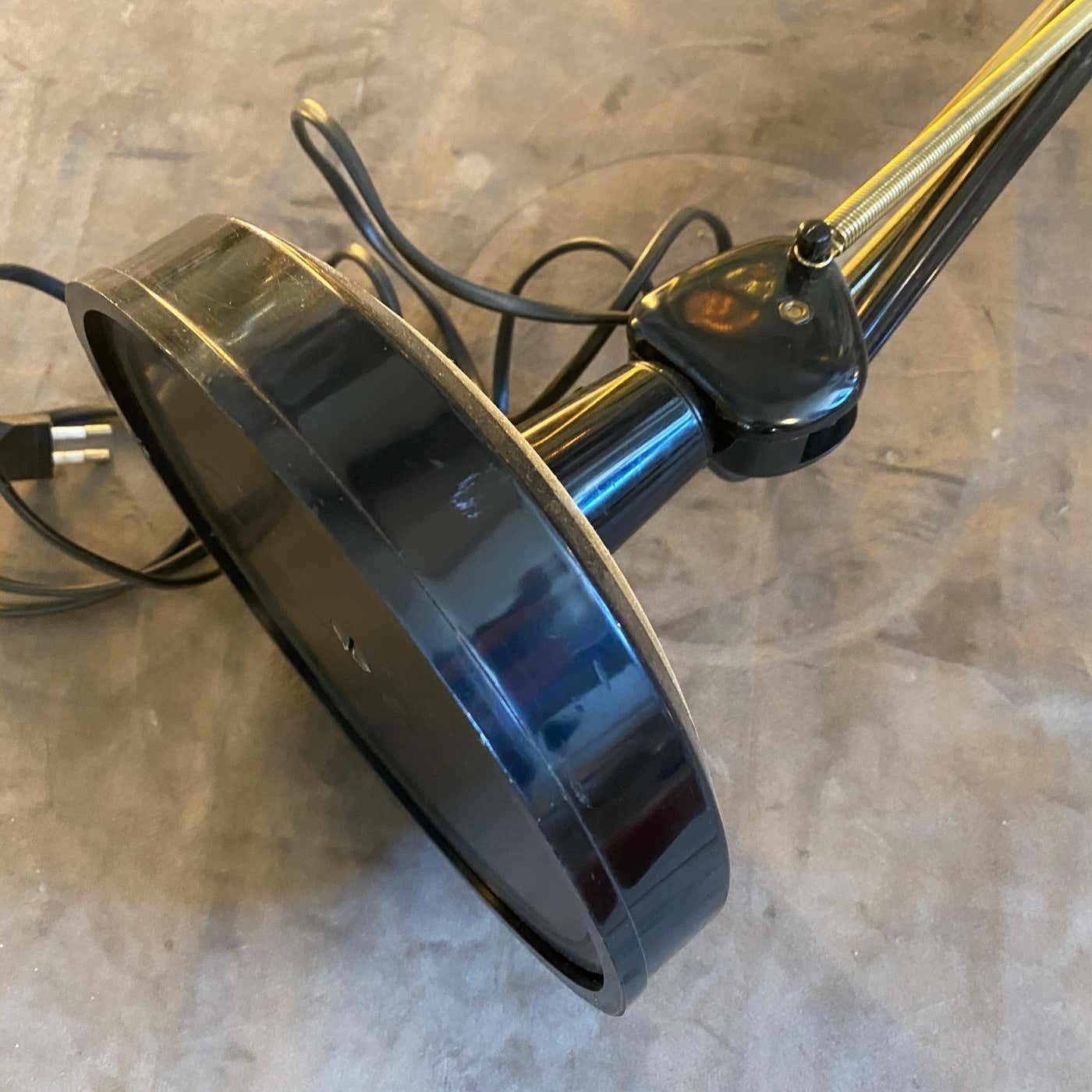 photo for sale 1970s Mid Century Modern Gilt Metal Italian Adjustable Desk Lamp