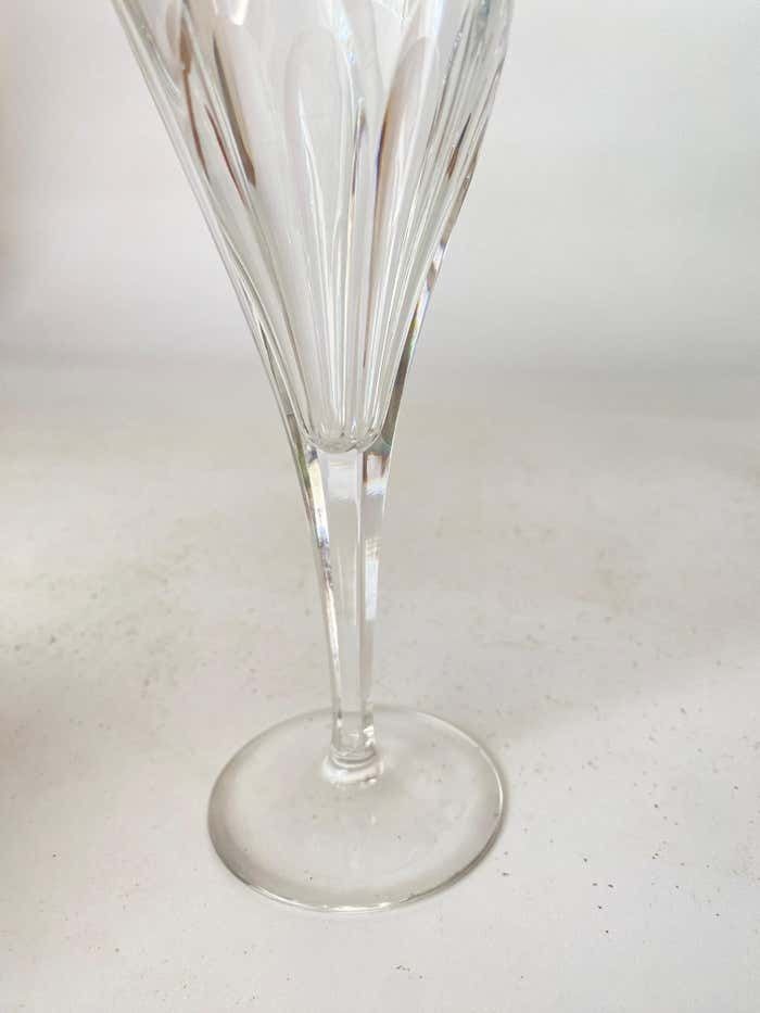 Champaign Flûte Glasses In Crystal In Transparent Color France 1940 Set Of 8 photo Home Decor