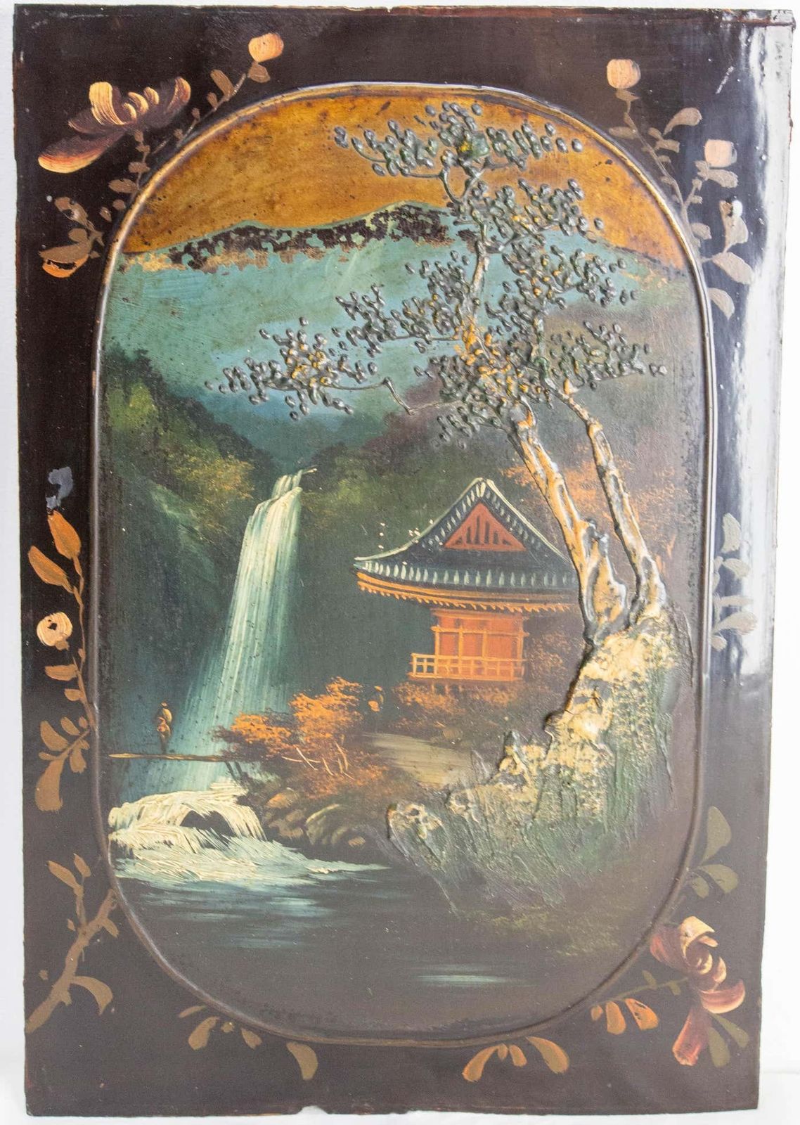 photo buy Japonese Pair Of Painted And Lacquered Wood Panels, Mid 19th Century