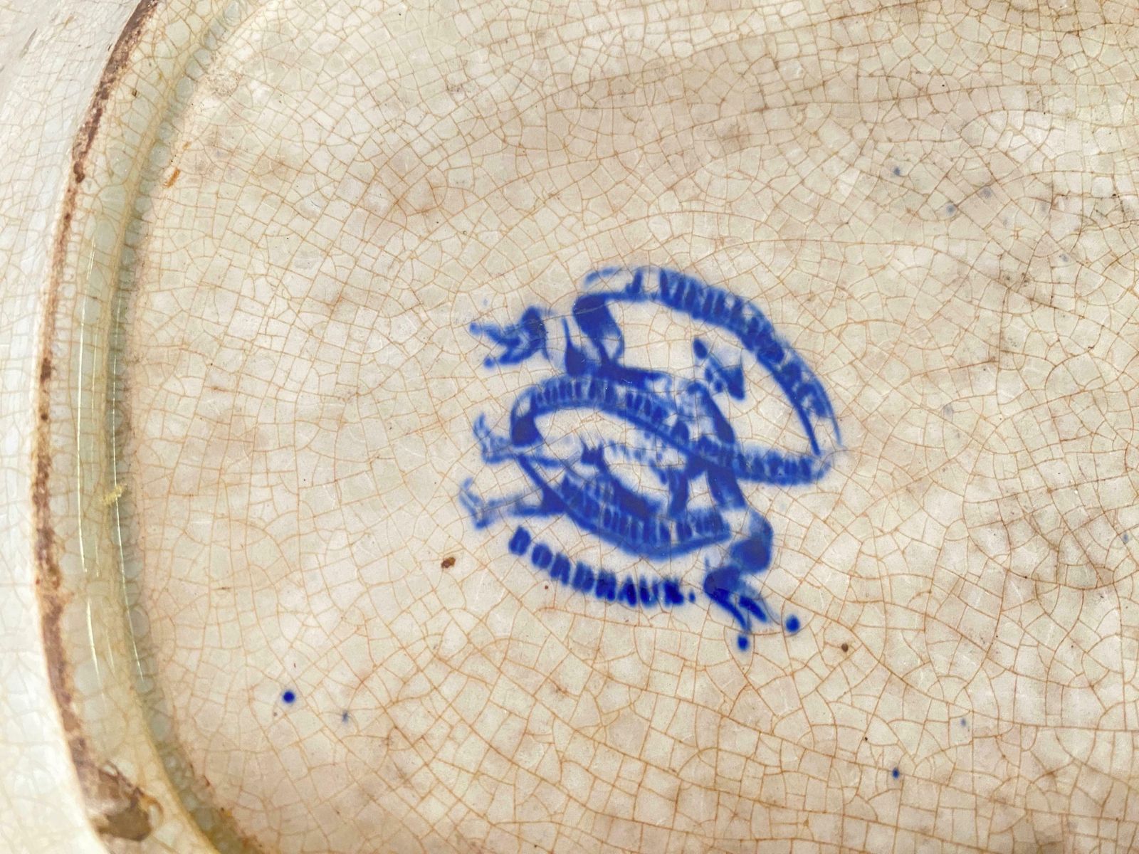 Faience Dish And Plate By Jules Vieillard Chinese Decor France 19th Century photo for sale