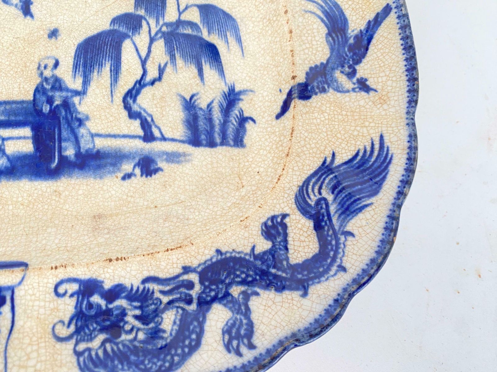 Faience Dish And Plate By Jules Vieillard Chinese Decor France 19th Century photo vinterior