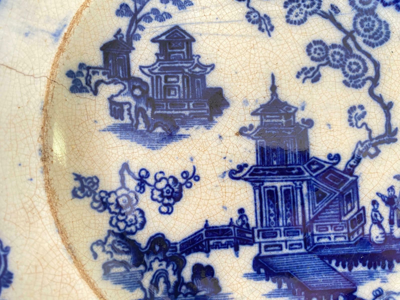 Faience Dish And Plate By Jules Vieillard Chinese Decor France 19th Century photo buy