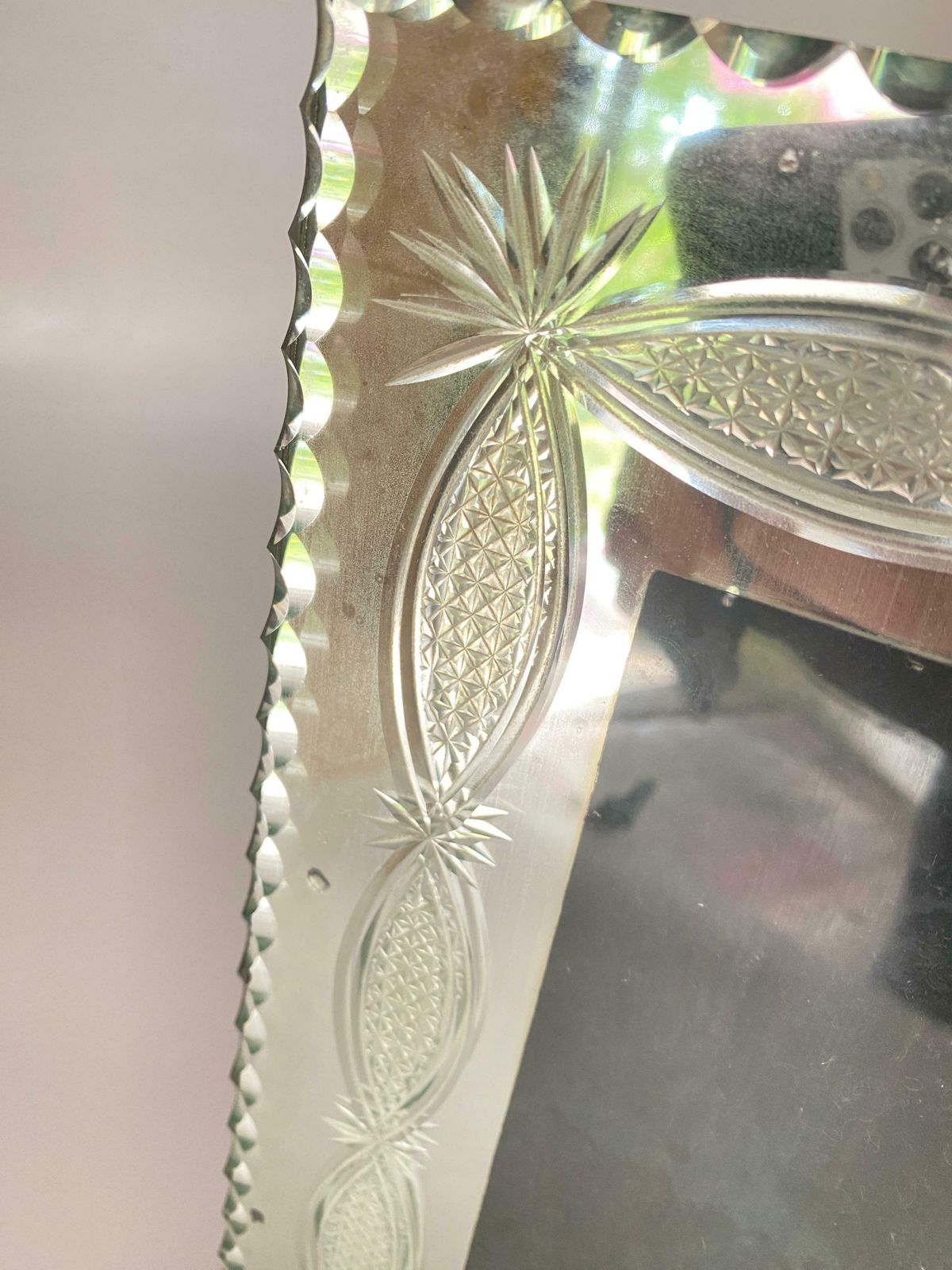 Art Deco Picture Frame In Bevelded Mirror France Circa 1935 Green Colour photo buy