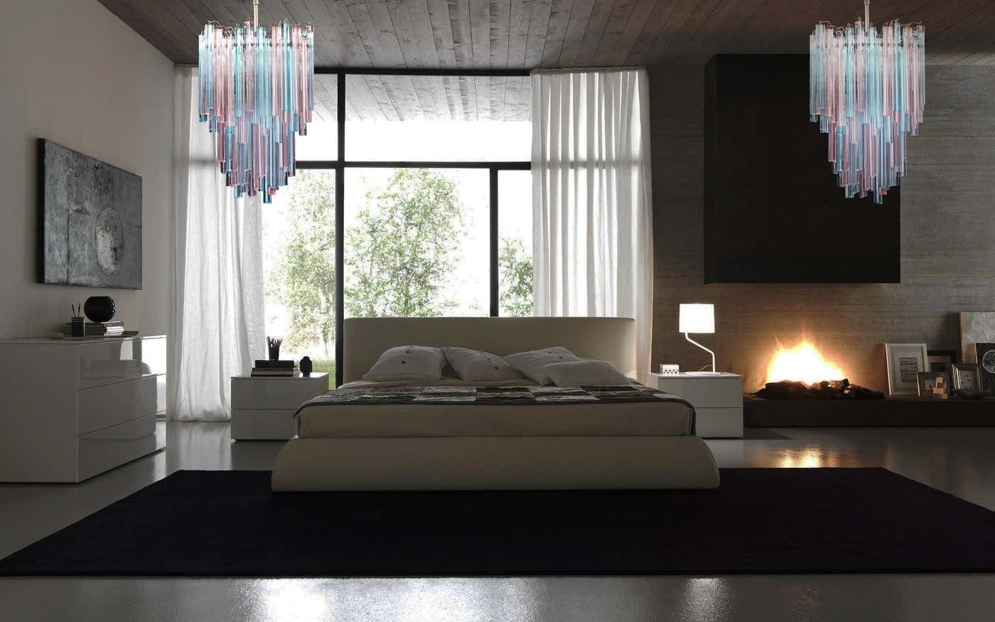 Elegant Murano Chandelier Triedri – 92 Prism   Multicoloured Glasses photo 2807.0