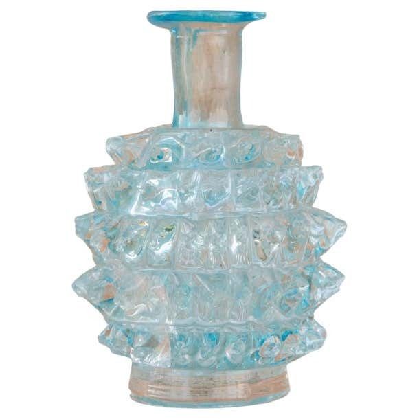 Rare Blu Ercole Barovier Rostrato Murano Glass Vase For Barovier And Toso 1940s