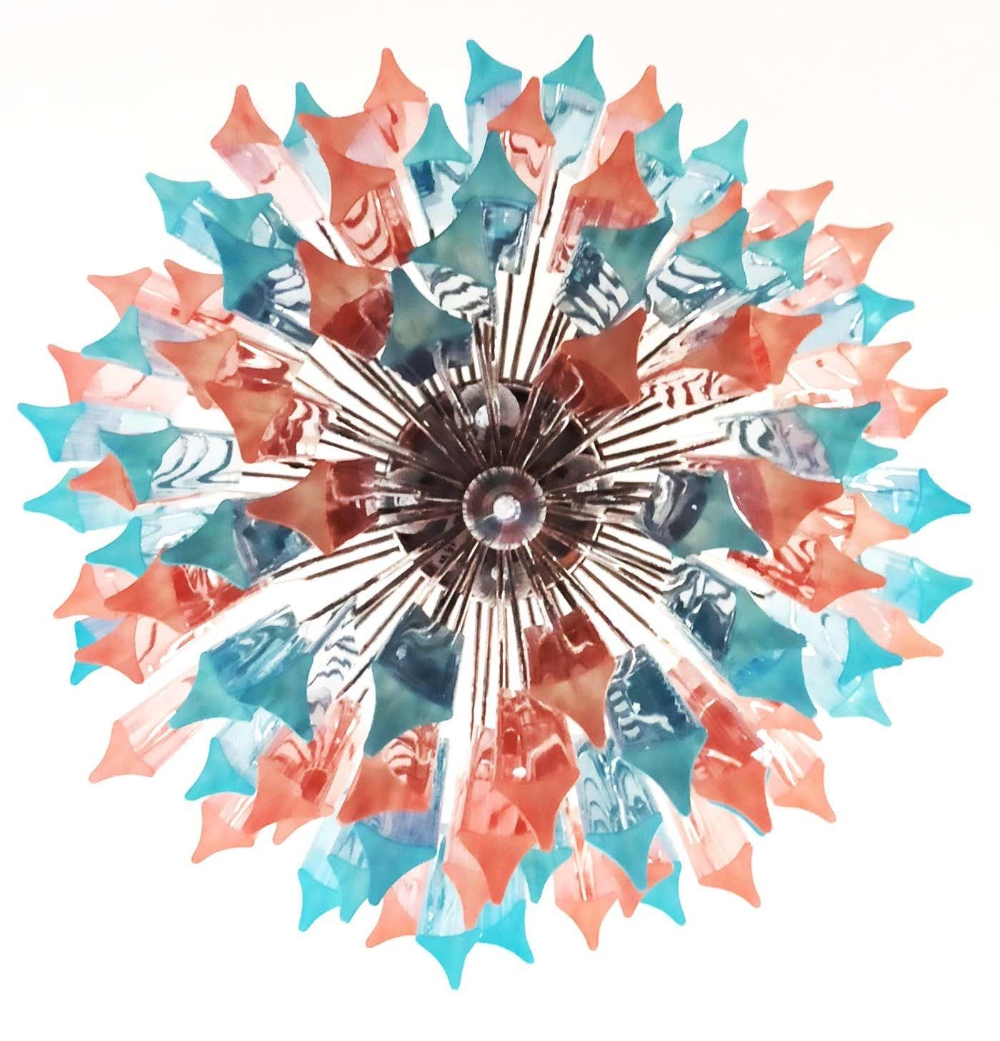 Elegant Murano Chandeliers Triedri – 92 Prism   Multicoloured Glasses photo vinterior