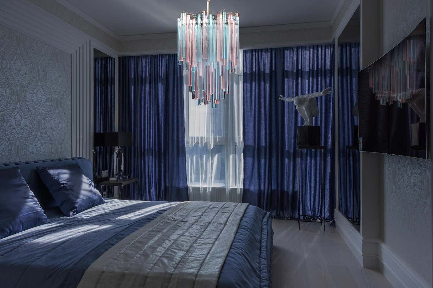 photo furniture Elegant Murano Chandeliers Triedri – 92 Prism   Multicoloured Glasses