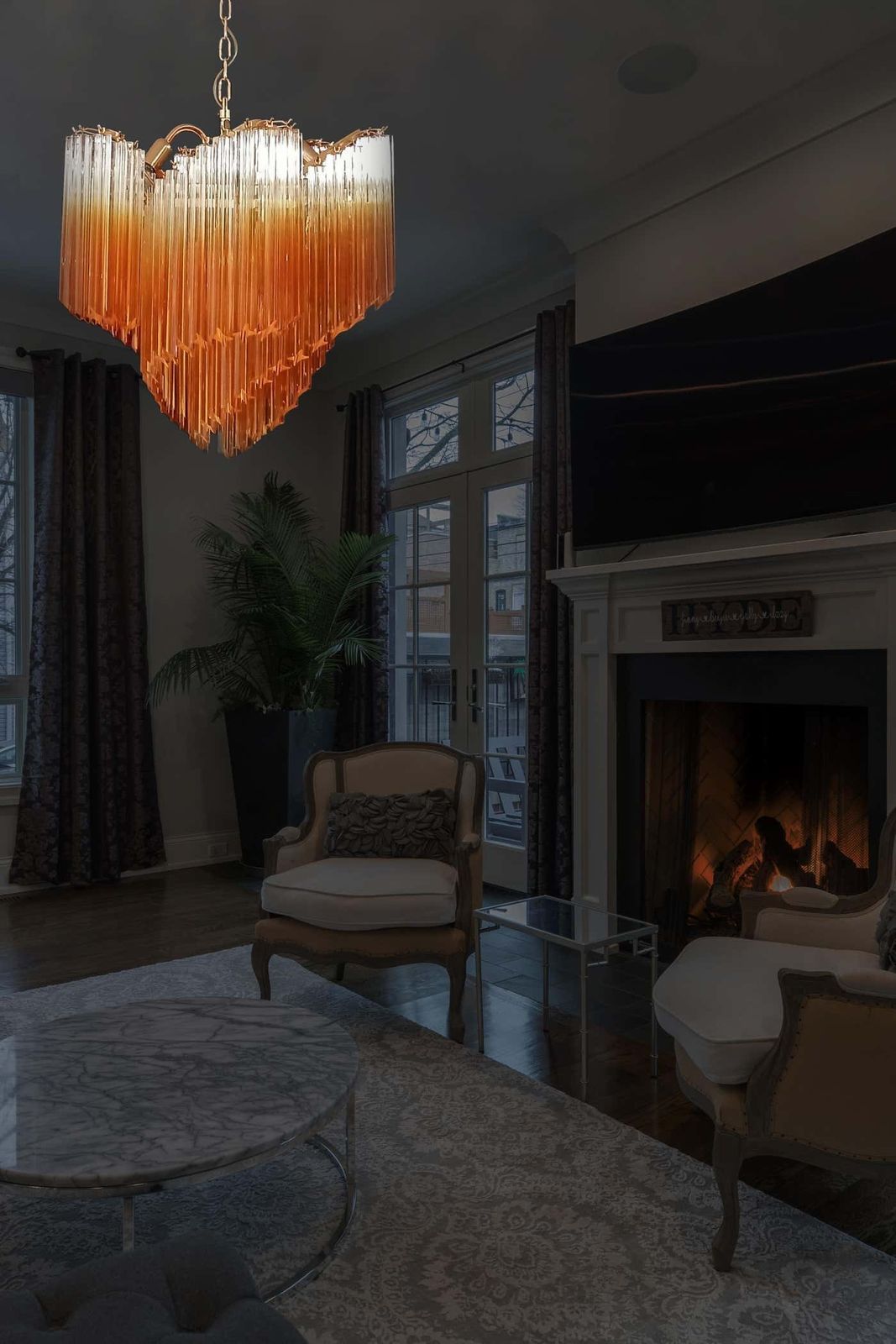 Beautiful Quadriedri Murano Glass Chandelier   114 Shaded Amber Prism photo furniture
