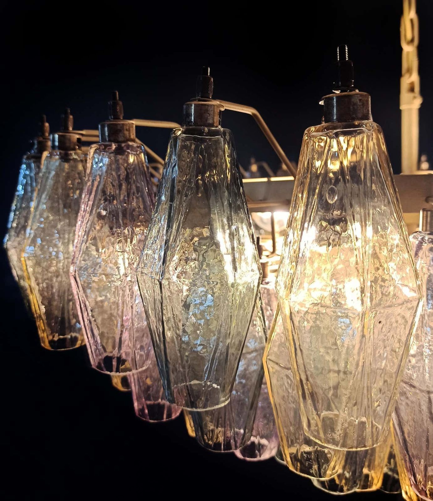 photo for sale Big And Amazing Murano Glass Chandeliers   185 Multicoloured Glasses