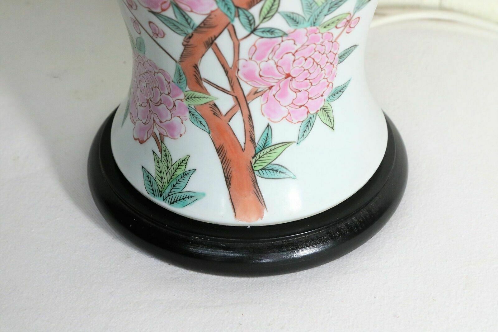 Table Lamp Vintage Large White Kutani Oriental Japanese Ceramic Lamp 1960's Vg photo buy