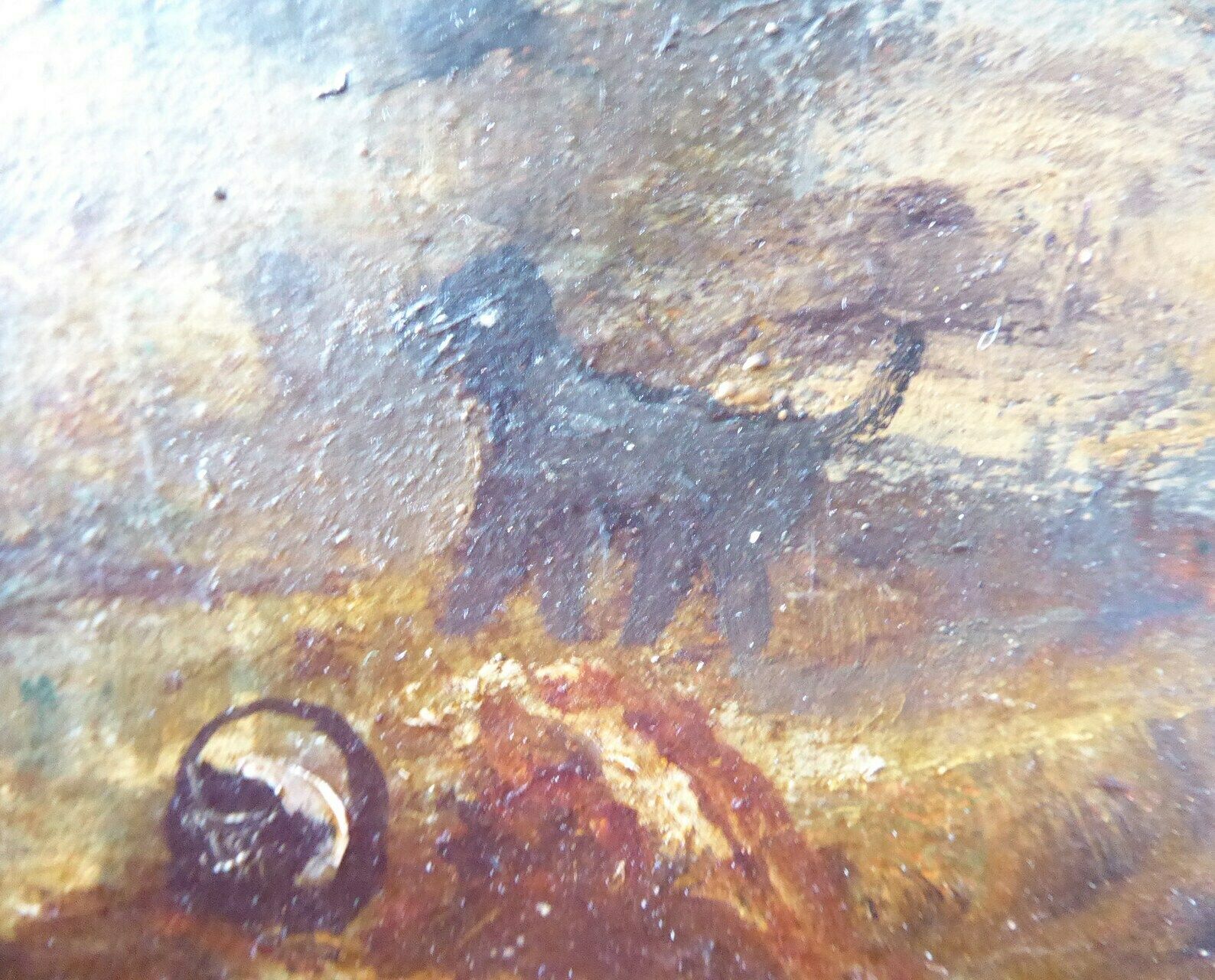 Original Forest Painting   Unframed Woodland Oil Painting   French Pyrenees Forest Woodcutting Painting photo vinterior