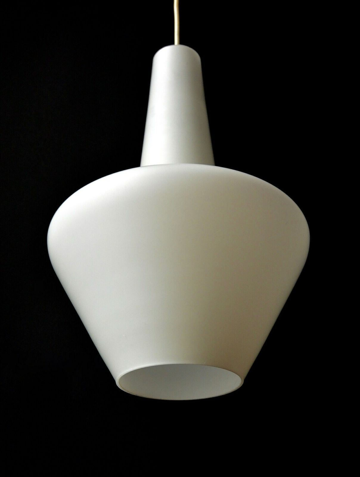 Stilnovo Era Hanglamp Gesatineerd Wit Glas | Mid Century Modern Vintage Hanglamp Mcm | Retro Italiaanse Plafondlamp Melkglas Jaren 1950 photo buy