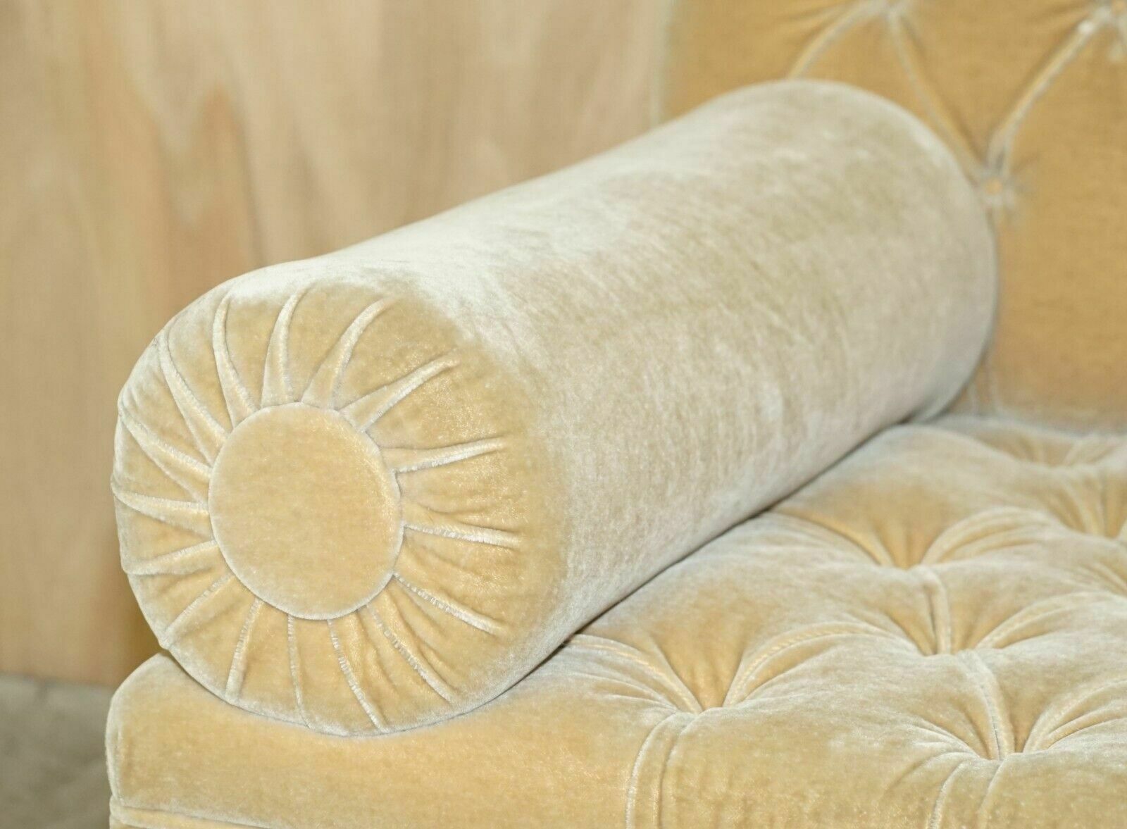 Owned By Madonna Luxury George Smith Bolster Mohair Velvet Chesterfield Sofa photo vintage