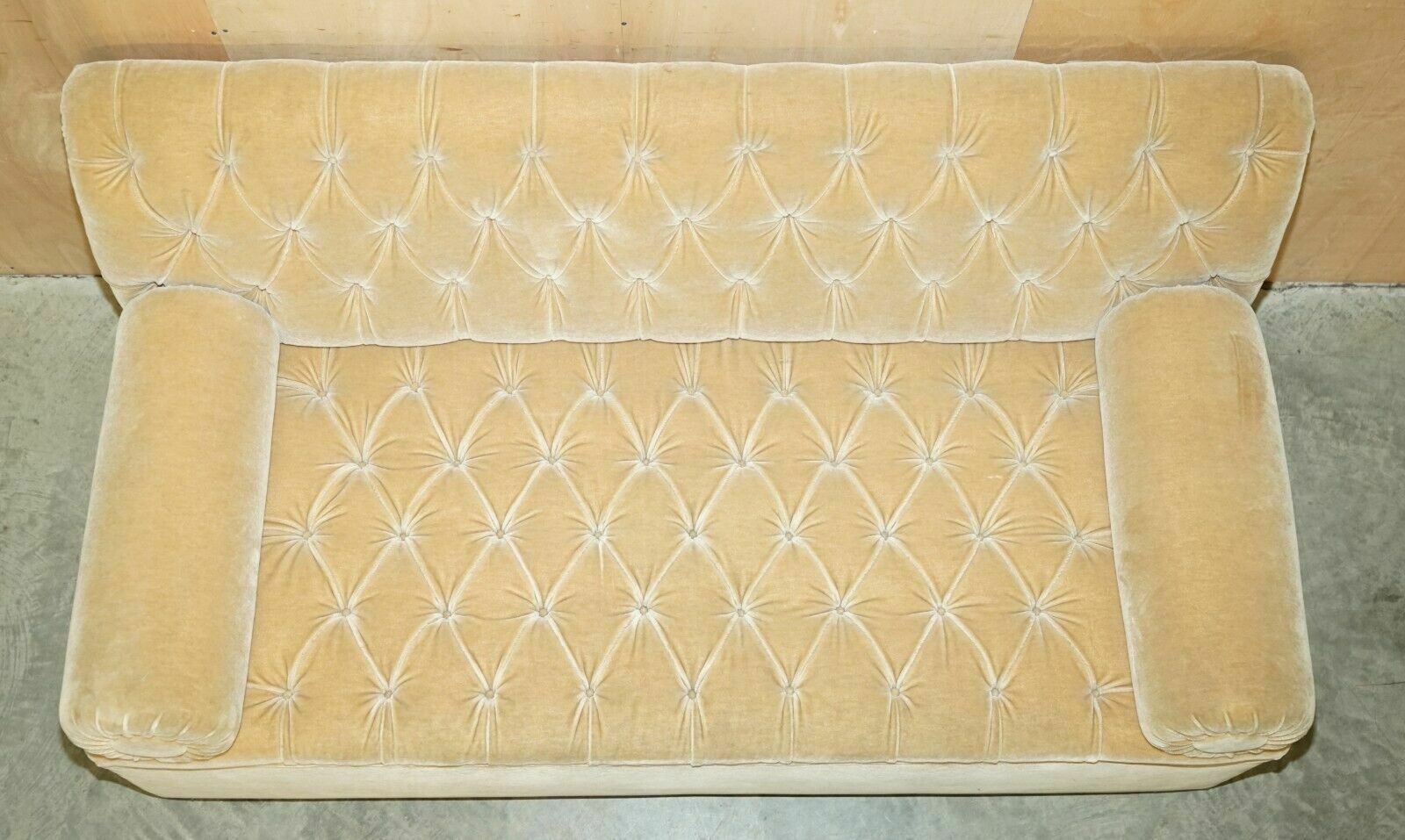 photo vintage Owned By Madonna Luxury George Smith Bolster Mohair Velvet Chesterfield Sofa