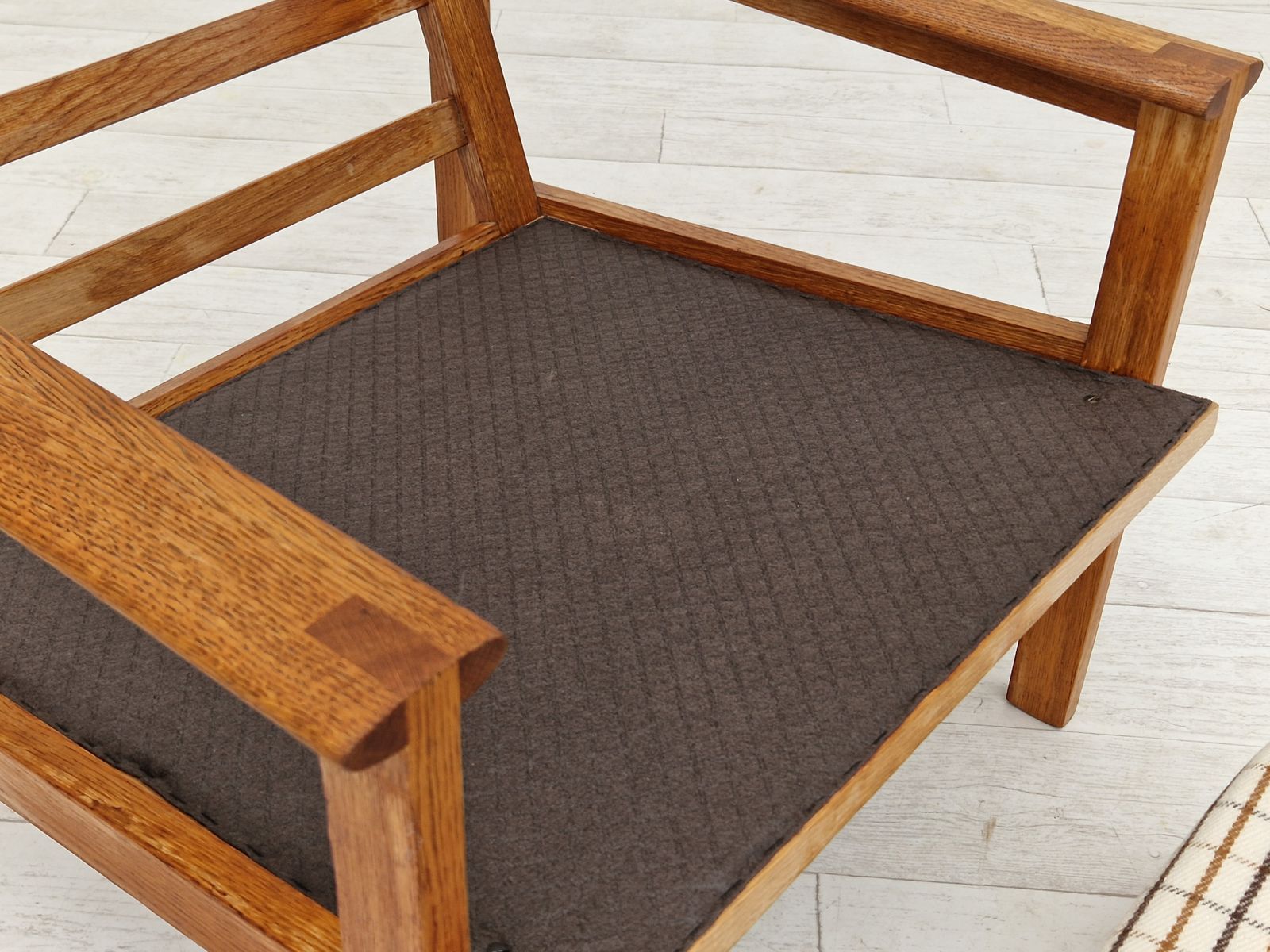 photo vintage 1970s, Danish Design By Illum Wikkelsø, Model Capella For Eliersen Møbler, Oak Wood.