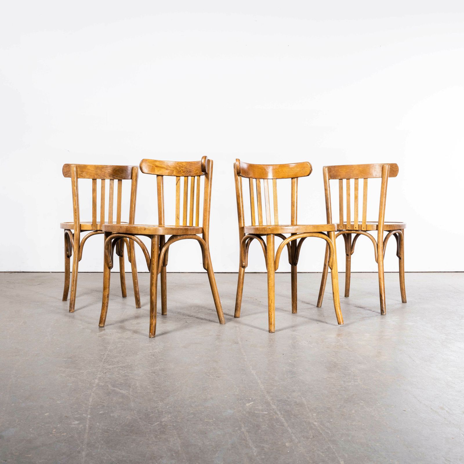 1950’s Luterma Honey Beech Bentwood Dining Chair – Set Of Four