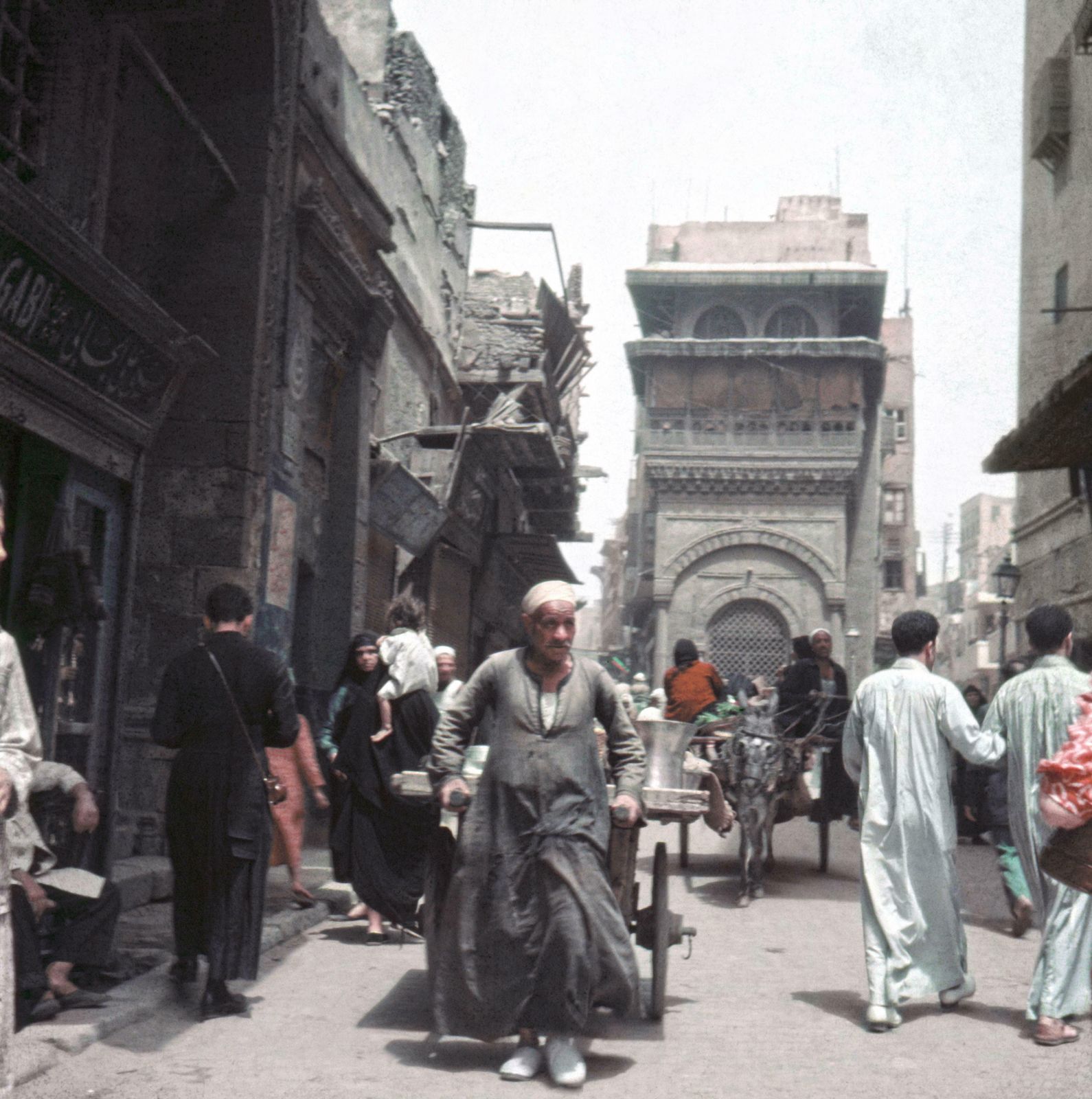 People On A Street In The Old City Of Cairo, Egypt 1955