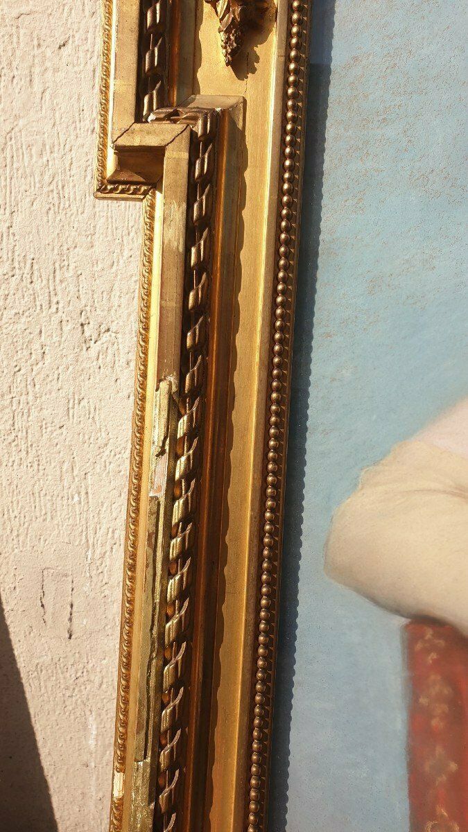J Frappa, Portrait Of Young Woman, Pastel, Xixth Century photo buy